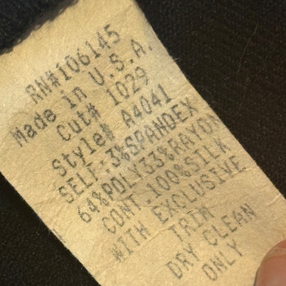 Ruth strapless midi black cocktail dress with black distressed silk trim. Size 4 - Picture 8 of 8